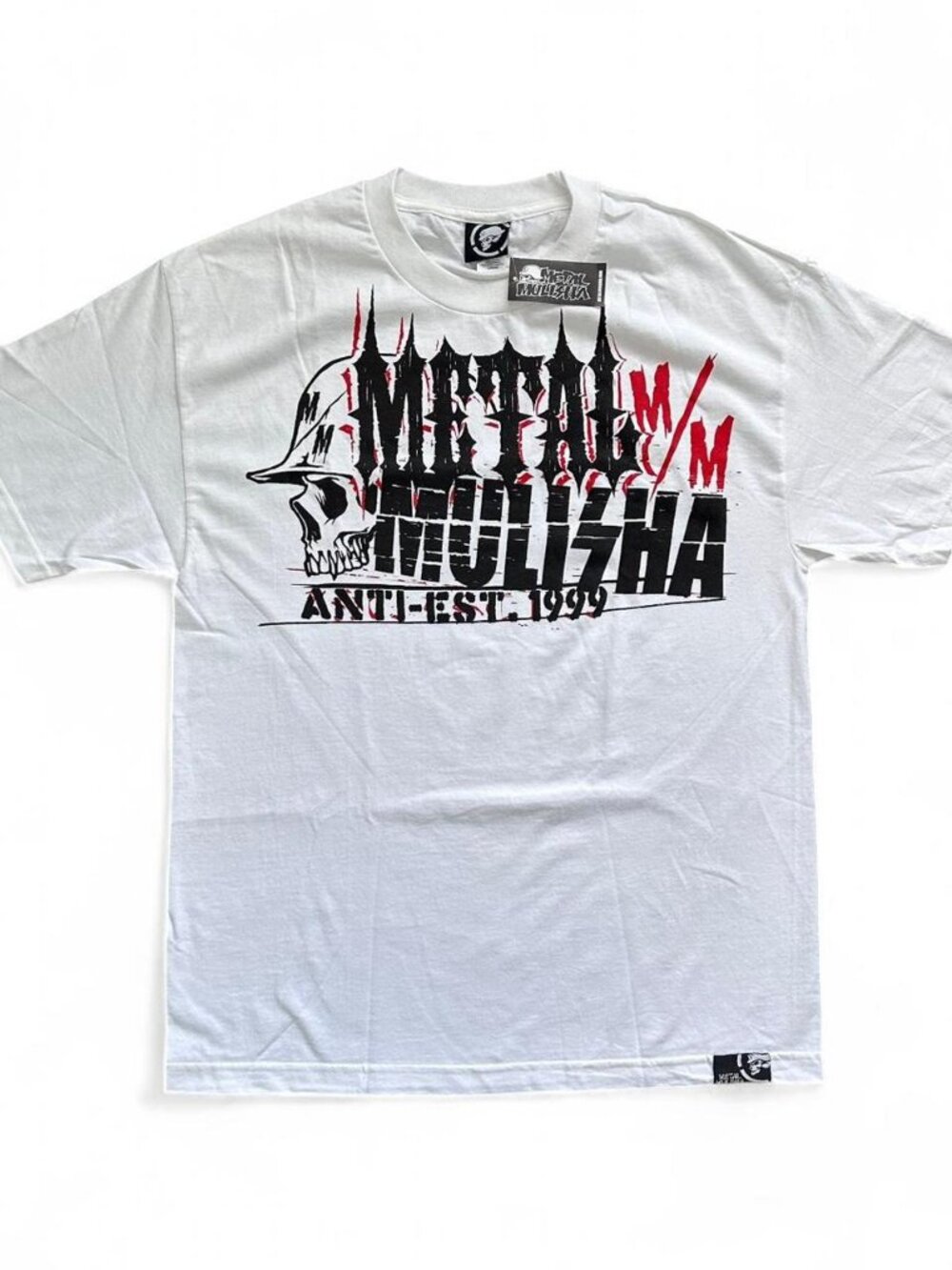 Y2K Metal Mulisha Graffiti Graphic T-Shirt Alt 2000s Punk Large